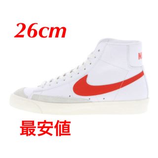 ナイキ(NIKE)のBLAZER MID 77 VNTG - WHITE/RED (スニーカー)