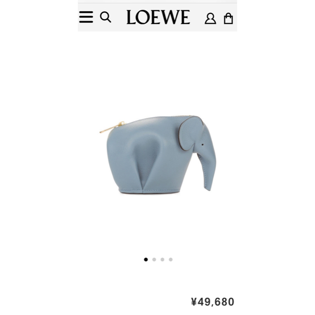 LOEWE(ロエベ)の【新品】LOEWE エレファント コインパース ブラック レディースのファッション小物(コインケース)の商品写真