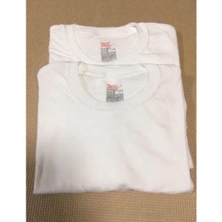 ヘインズ(Hanes)のヘインズ 丸首白シャツ  Lサイズ２枚セット(Tシャツ/カットソー(半袖/袖なし))