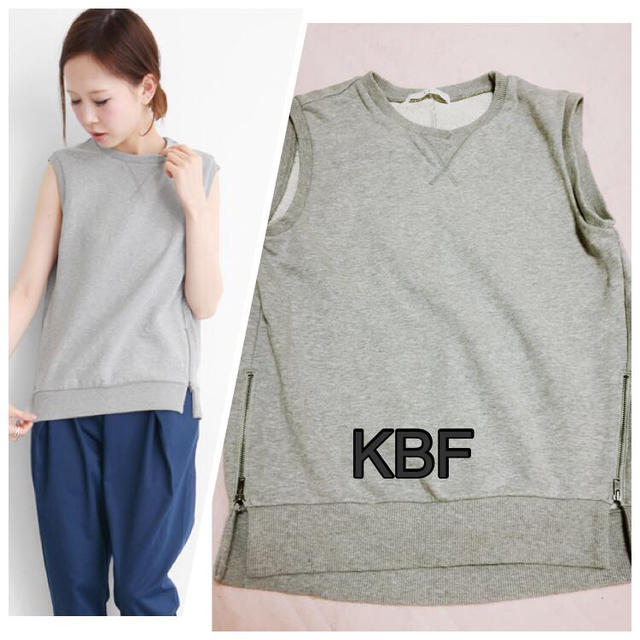 KBF(ケービーエフ)のKBFサイドZIPスウェットプルオーバー レディースのトップス(タンクトップ)の商品写真