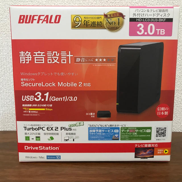 Buffalo - BUFFALO 外付けHDD 3TBの通販 by ジョン's shop ...