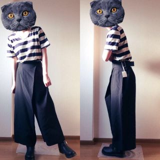 ヨウジヤマモト(Yohji Yamamoto)のワイズビズ変形ワイドパンツ(クロップドパンツ)