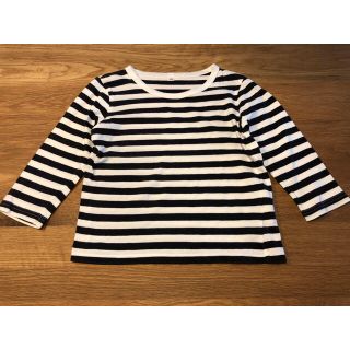 ムジルシリョウヒン(MUJI (無印良品))の無印良 紺×白ボーダー グレー×白ボーダー2枚(Tシャツ/カットソー)