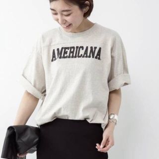 アメリカーナ(AMERICANA)のアメリカーナAmericana カットソー キャメル(カットソー(長袖/七分))