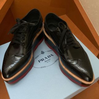 プラダ(PRADA)のPRADA プラダ 厚底靴(ローファー/革靴)