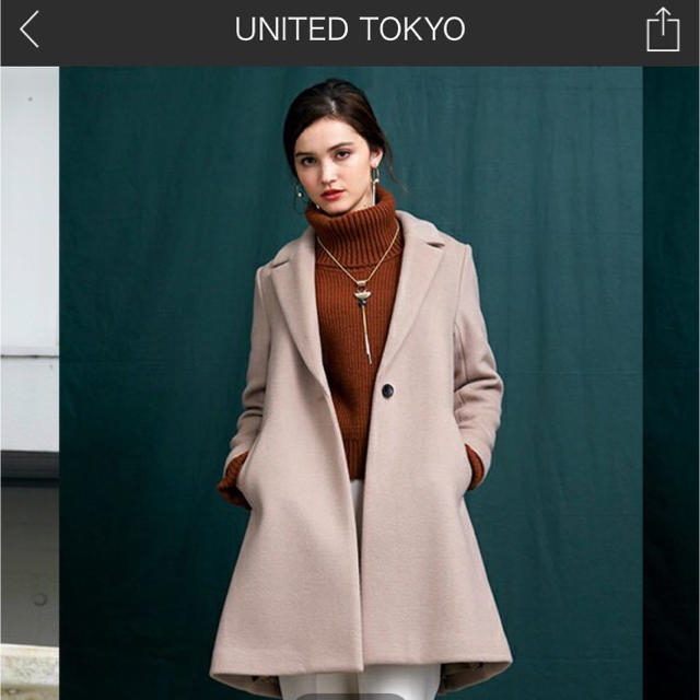 UNITED ARROWS(ユナイテッドアローズ)のUNITED  TOKYO Aラインチェスターコート レディースのジャケット/アウター(チェスターコート)の商品写真