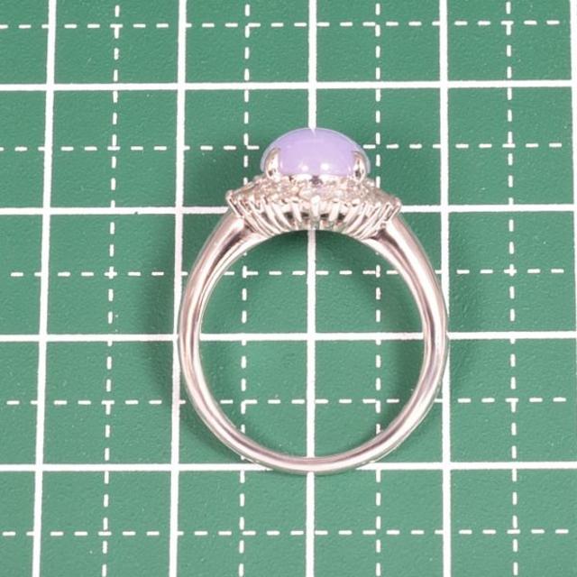 PT900ラベンダーヒスイ3.02ct/ダイヤ0.53ctリング CM039 レディースのアクセサリー(リング(指輪))の商品写真