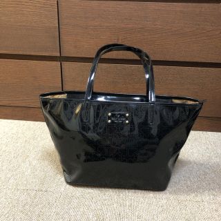 ケイトスペードニューヨーク(kate spade new york)のケイトスペード トートバッグ エナメル 黒 ショルダーバッグ ママバッグ(トートバッグ)