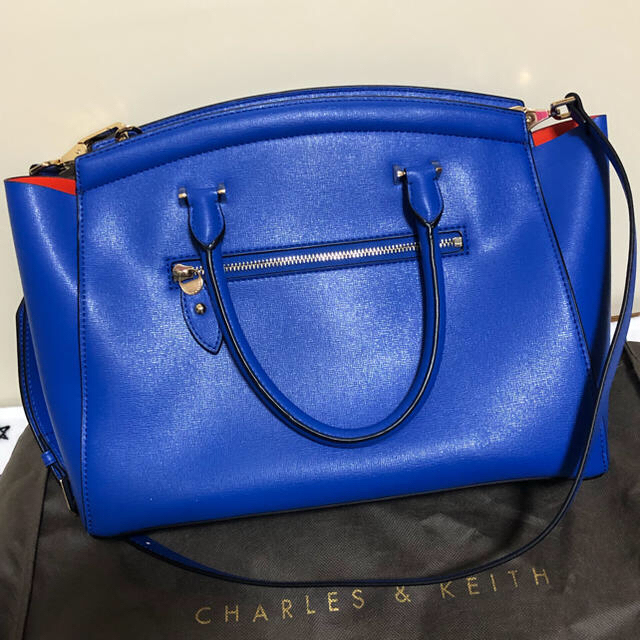 Charles and Keith(チャールズアンドキース)のチャールズアンドキース ショルダーバッグ 2way ハンドバッグ ブルー レディースのバッグ(ショルダーバッグ)の商品写真