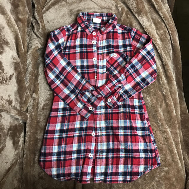 チェックワンピース 120cm キッズ/ベビー/マタニティのキッズ服女の子用(90cm~)(ワンピース)の商品写真