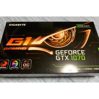 エイスース(ASUS)の【美品】GIGABYTE GeForce GTX1070 8GB(PCパーツ)