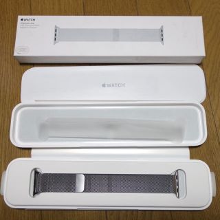 アップルウォッチ(Apple Watch)の(新品未使用)Apple Watch ミラネーゼループ 38mm シルバー (金属ベルト)