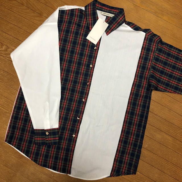 ZARA タータンチェック ビックシャツ 新品  size S