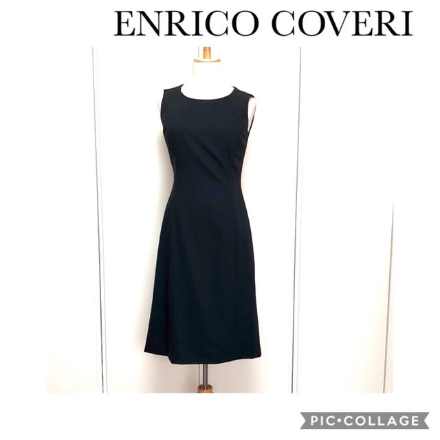 ENRICO COVERI(エンリココベリ)のENRICO COVERI ウール リトルブラックドレス レディースのワンピース(ひざ丈ワンピース)の商品写真