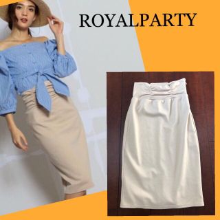 ロイヤルパーティー(ROYAL PARTY)の【70%オフ】ROYALPARTY❤︎シャーリングベルトカットスカート(ひざ丈スカート)