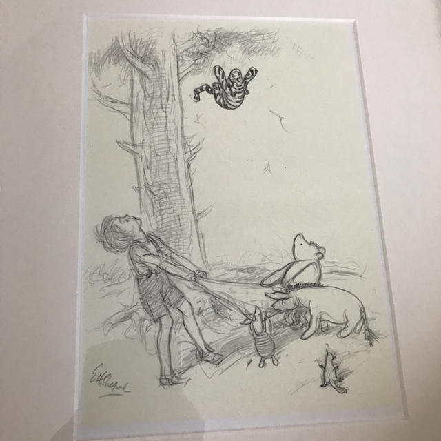 くまのプーさん(クマノプーサン)のプーさんのラフ画④ エンタメ/ホビーの美術品/アンティーク(絵画/タペストリー)の商品写真