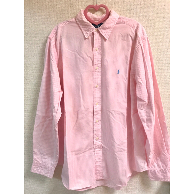 POLO RALPH LAUREN(ポロラルフローレン)のvintage POLO ラルフローレン ピンクシャツ レディースのトップス(シャツ/ブラウス(長袖/七分))の商品写真