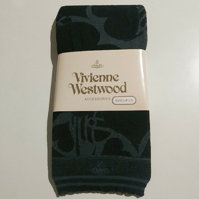 Vivienne Westwood(ヴィヴィアンウエストウッド)のVivienne Westwood ハート柄 レギンス　黒　灰色 レディースのレッグウェア(レギンス/スパッツ)の商品写真