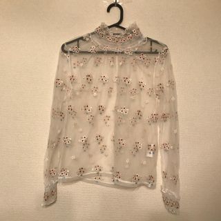 アメリヴィンテージ(Ameri VINTAGE)のameri vintage 花柄 シースルー トップス アメリ(カットソー(長袖/七分))