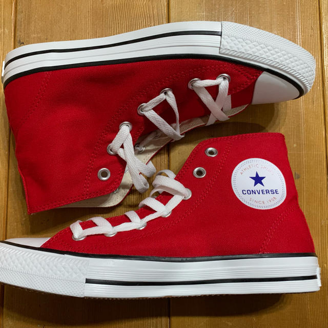 CONVERSE(コンバース)の新品 24.5cｍ コンバース ハイカット 赤 レディースの靴/シューズ(スニーカー)の商品写真