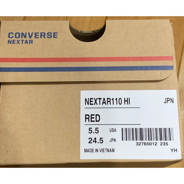 CONVERSE(コンバース)の新品 24.5cｍ コンバース ハイカット 赤 レディースの靴/シューズ(スニーカー)の商品写真