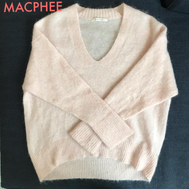 未使用 MACPHEE ベビーピンク Vネックニット