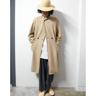 コモリ(COMOLI)のURU | SHAWL COLLAR OVER COAT (BEIGE)(チェスターコート)