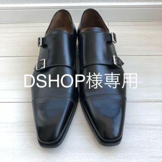 サントーニ(Santoni)の【未使用品／希少サイズ】Santoni ダブルモンクストラップ・黒・9ハーフ(ドレス/ビジネス)