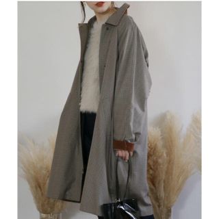 ケービーエフ(KBF)の新品▷KBF＊ボーイッシュコート   GRAY CHECK(ロングコート)