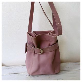 コーチ(COACH)のコーチ coach ショルダーバッグ パープル レザー 正規品(ショルダーバッグ)