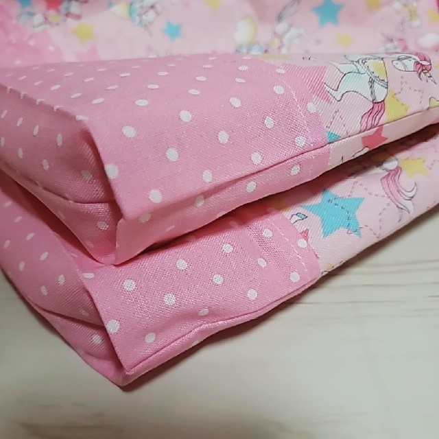 レッスンバッグ&上靴袋セット(09)ゆめかわ💖pink ハンドメイドのキッズ/ベビー(バッグ/レッスンバッグ)の商品写真