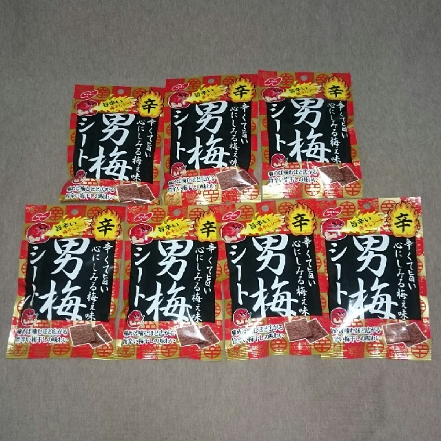 男梅シート (旨辛い) 7袋セット  食品/飲料/酒の食品(菓子/デザート)の商品写真