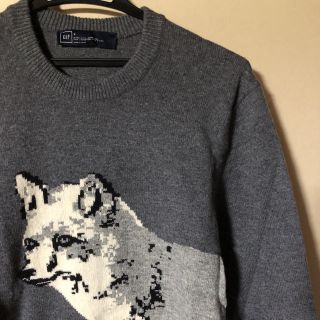 ギャップ(GAP)のGAP ニット セーター  グレー オオカミ(ニット/セーター)