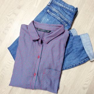 ザラ(ZARA)のzara  チェックシャツ(シャツ/ブラウス(長袖/七分))