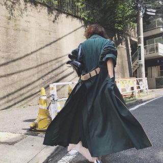 アメリヴィンテージ(Ameri VINTAGE)の【ゆみゆう様専用】AMERI バックプリーツコート（グリーン）(ロングコート)