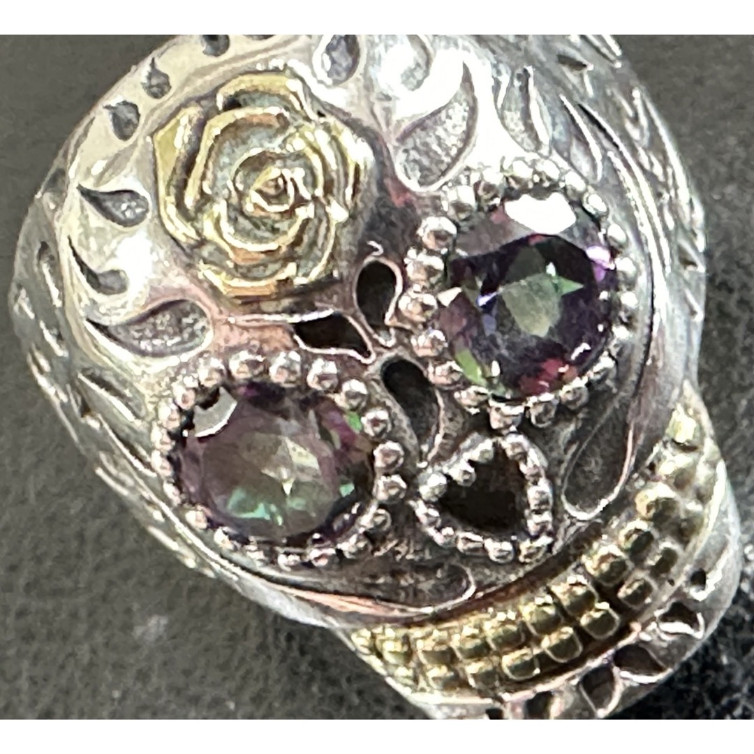 メキシカンリング シルバースカルリング(9号)真鍮 メキシコSKULL メキシカンリング シルバースカルリング(9号)真鍮 メキシコSKULL