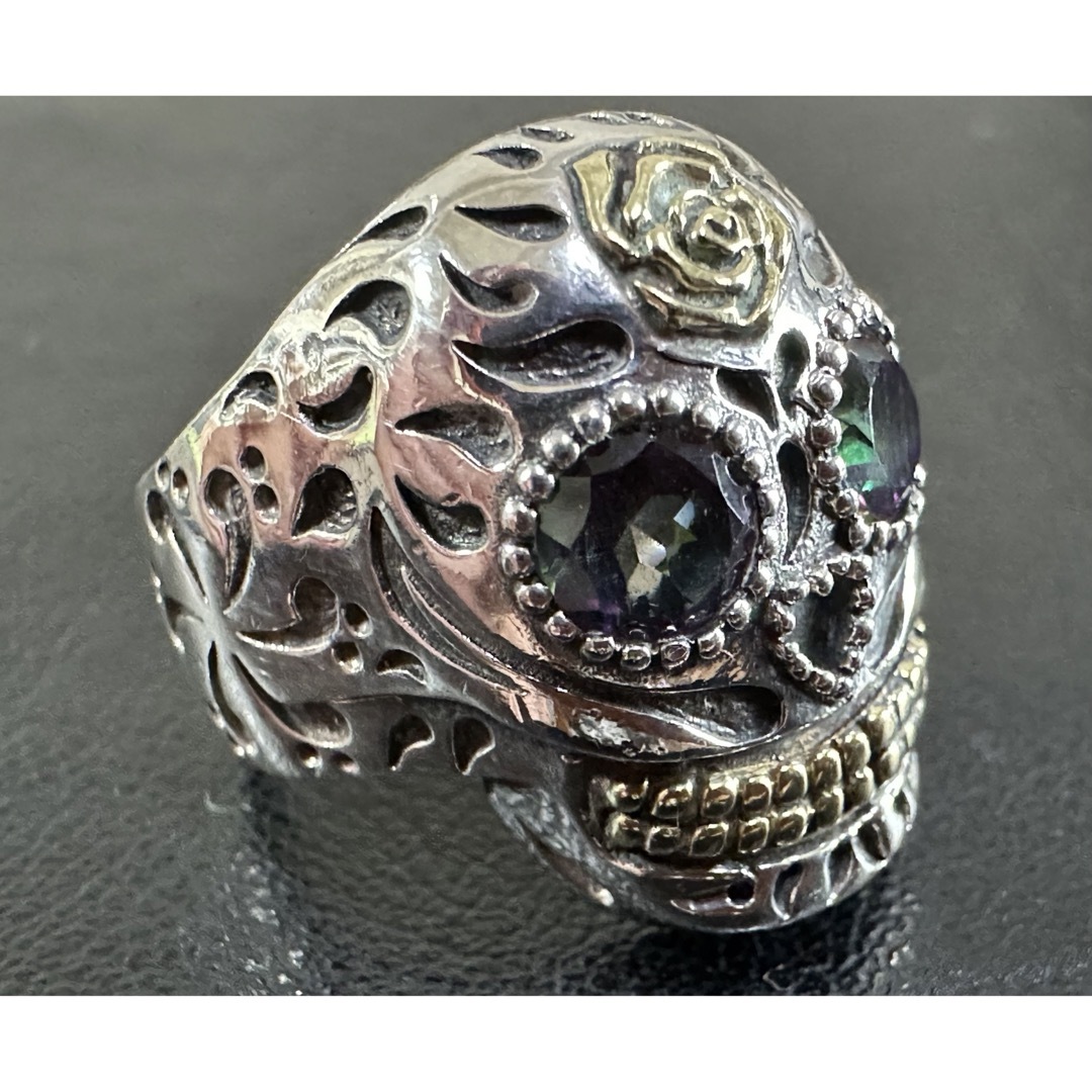 メキシカンリング シルバースカルリング(9号)真鍮 メキシコSKULL メキシカンリング シルバースカルリング(9号)真鍮 メキシコSKULL