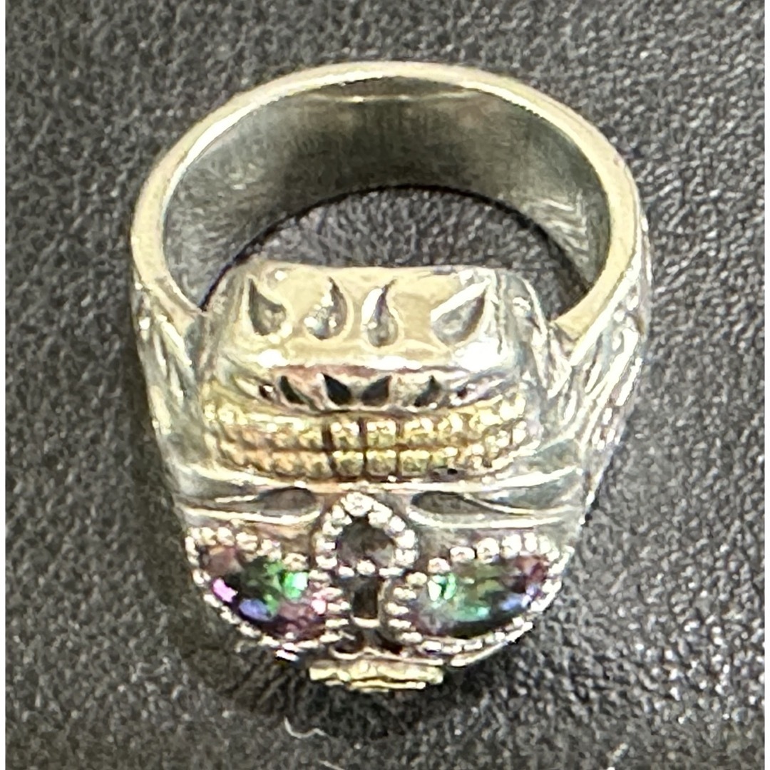 メキシカンリング シルバースカルリング(9号)真鍮 メキシコSKULL メキシカンリング シルバースカルリング(9号)真鍮 メキシコSKULL