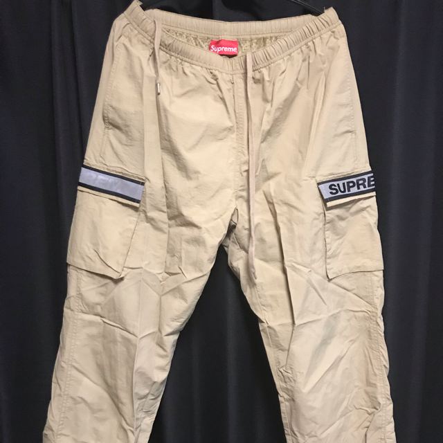 supreme reflective taping cargo pants