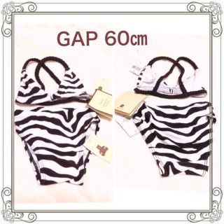 ギャップ(GAP)の新品＊GAP＊ゼブラ柄 水着 60㎝(その他)