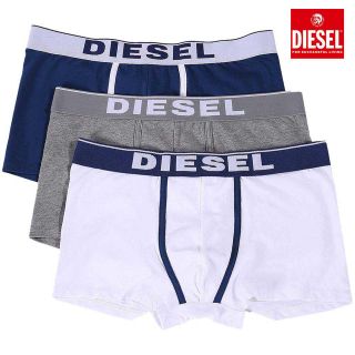 ディーゼル(DIESEL)のDiesel ボクサーパンツ3パックBlue/White /Grey S(ボクサーパンツ)