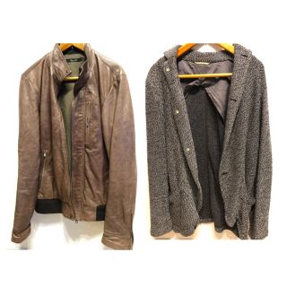 ユナイテッドアローズ(UNITED ARROWS)の★セット売★ 【UNITED ARROWS】レザージャケット&カーディガン(レザージャケット)