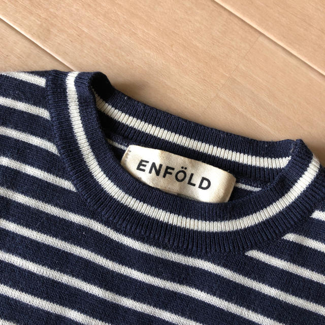 美品 15SS ENFOLD エンフォルド 薄手 ニット ボーダー