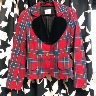 Vivienne westwood ラブジャケット セットアップ 赤チェック