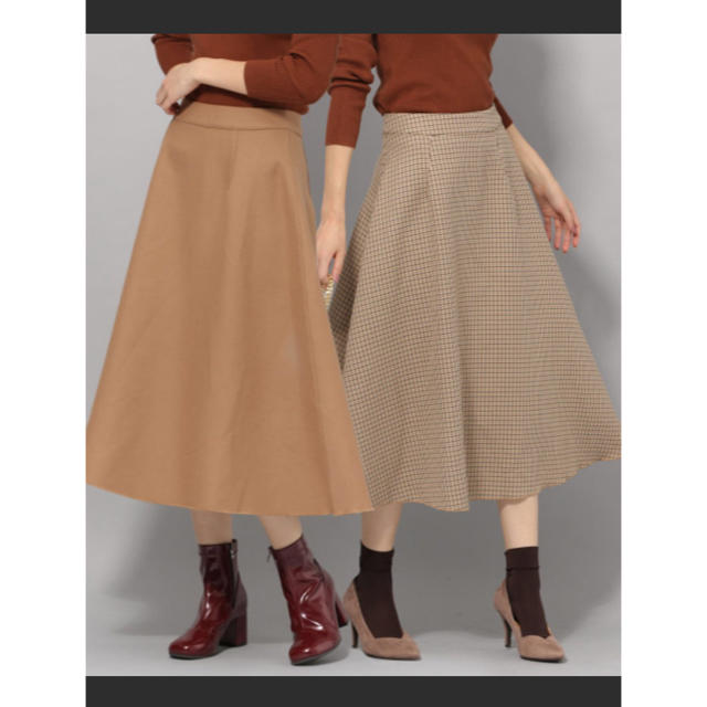Andemiu(アンデミュウ)のチェックリバーシブルスカート レディースのスカート(ひざ丈スカート)の商品写真