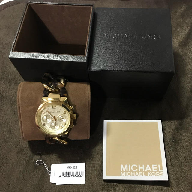 レディースマイケルコース MICHEAL KORS MK4222 べっ甲 腕時計 ゴールド