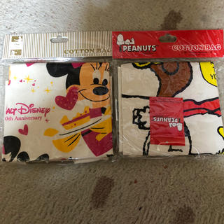 ディズニー(Disney)のエコマーク付きコットンバッグ2個セット(エコバッグ)