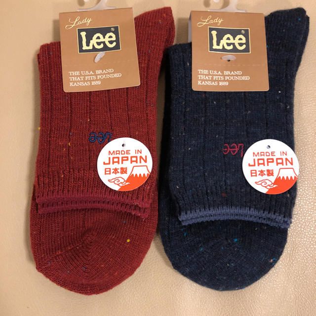 Lee(リー)の新品 レディース Lee リー 人気ウールソックス2足組 日本製 レディースのレッグウェア(ソックス)の商品写真