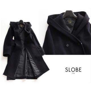 スローブイエナ(SLOBE IENA)のSLOBE IENA イエナ ❤︎ SUPER100 カシミヤ フードコート(ロングコート)