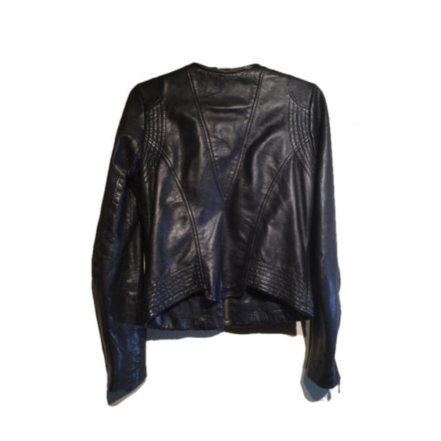 DOMA クルーネック ZIP ライダースジャケット 美品 レディースのジャケット/アウター(ライダースジャケット)の商品写真